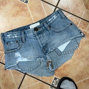 One Teaspoon cut off denim jean shorts bottoms pants